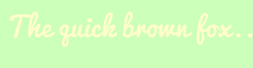 Image with Font Color FFFDCA and Background Color CCFFB9